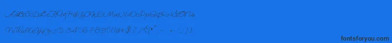 Holmes001-fontti – mustat fontit sinisellä taustalla