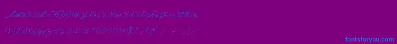 Holmes001 Font – Blue Fonts on Purple Background