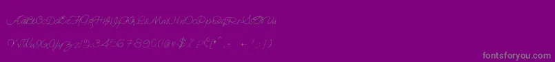 Holmes001-Schriftart – Graue Schriften auf violettem Hintergrund