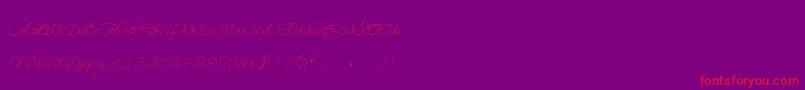 Holmes001-Schriftart – Rote Schriften auf violettem Hintergrund