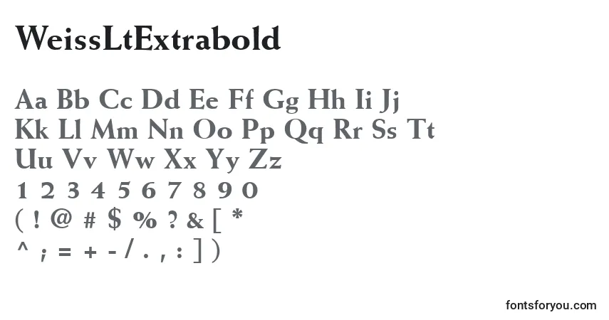 Schriftart WeissLtExtrabold – Alphabet, Zahlen, spezielle Symbole