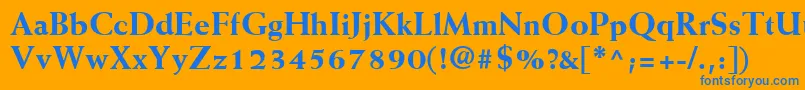 WeissLtExtrabold Font – Blue Fonts on Orange Background