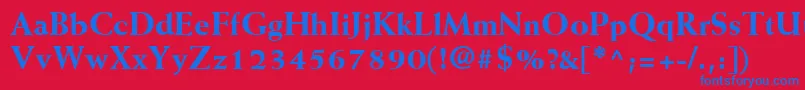 WeissLtExtrabold Font – Blue Fonts on Red Background