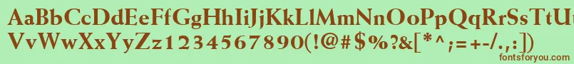 Шрифт WeissLtExtrabold – коричневые шрифты на зелёном фоне