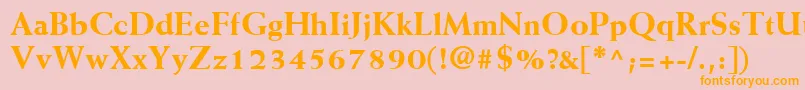 WeissLtExtrabold Font – Orange Fonts on Pink Background