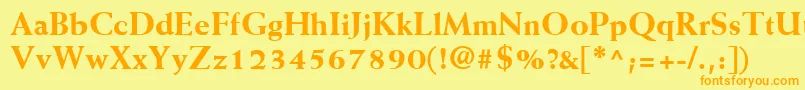 WeissLtExtrabold Font – Orange Fonts on Yellow Background