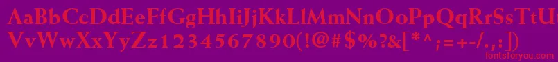 WeissLtExtrabold Font – Red Fonts on Purple Background