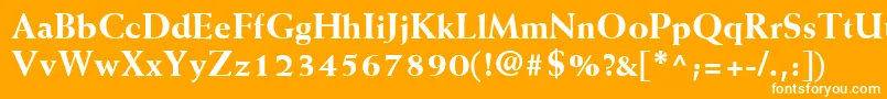 フォントWeissLtExtrabold – オレンジの背景に白い文字