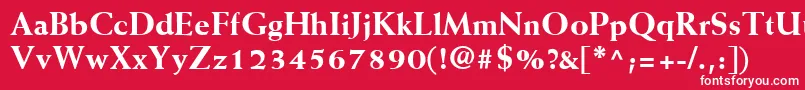 フォントWeissLtExtrabold – 赤い背景に白い文字