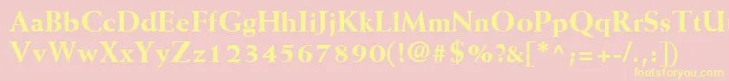 WeissLtExtrabold Font – Yellow Fonts on Pink Background