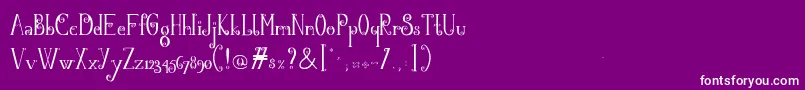 Blackflowersblossom Font – White Fonts on Purple Background