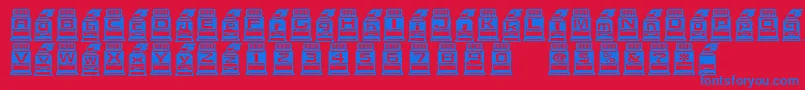 フォントIjifutex – 赤い背景に青い文字