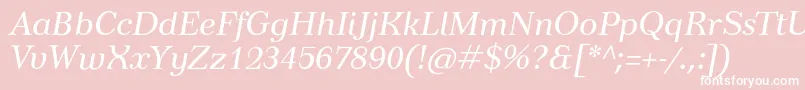 TusardecoItalic Font – White Fonts on Pink Background