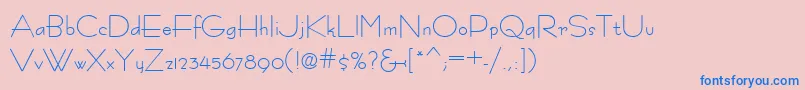 フォントFastracfashion – ピンクの背景に青い文字