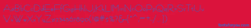 Fastracfashion-fontti – siniset fontit punaisella taustalla