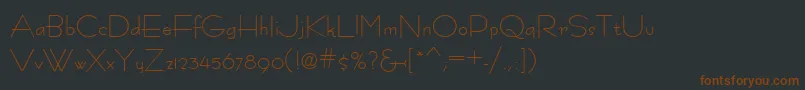 Fastracfashion-fontti – ruskeat fontit mustalla taustalla