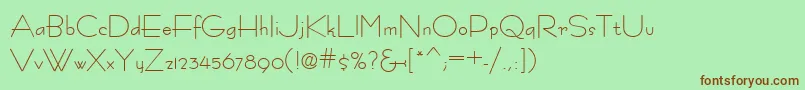 Fastracfashion-fontti – ruskeat fontit vihreällä taustalla