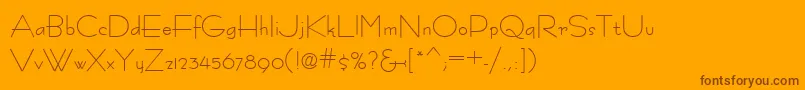 Fastracfashion-fontti – ruskeat fontit oranssilla taustalla