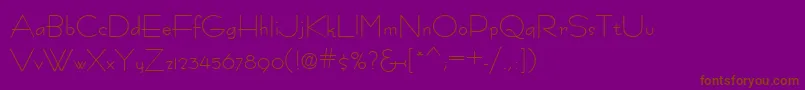 Fastracfashion-fontti – ruskeat fontit violetilla taustalla