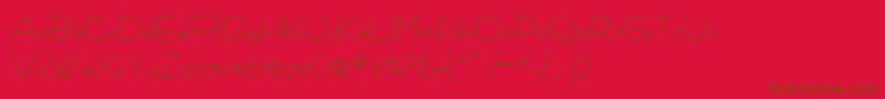 Fastracfashion-Schriftart – Braune Schriften auf rotem Hintergrund