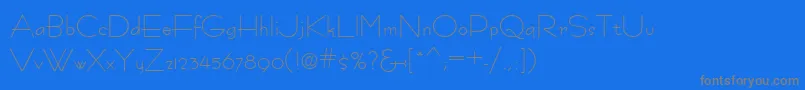 Fastracfashion-fontti – harmaat kirjasimet sinisellä taustalla