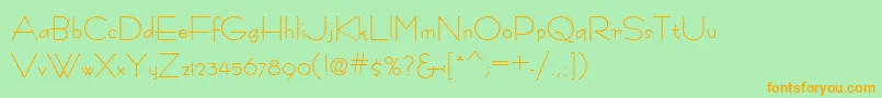 Fastracfashion Font – Orange Fonts on Green Background