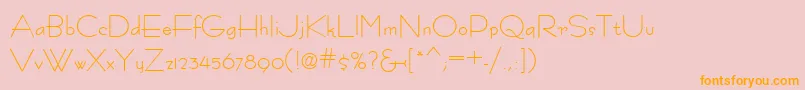 Fastracfashion-Schriftart – Orangefarbene Schriften auf rosa Hintergrund