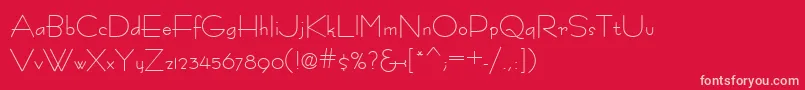Fastracfashion-fontti – vaaleanpunaiset fontit punaisella taustalla