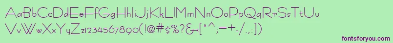 Шрифт Fastracfashion – фиолетовые шрифты на зелёном фоне