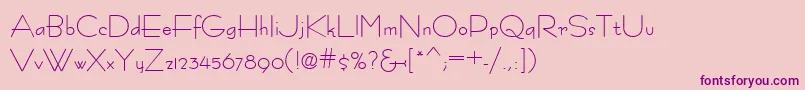 Fastracfashion-fontti – violetit fontit vaaleanpunaisella taustalla