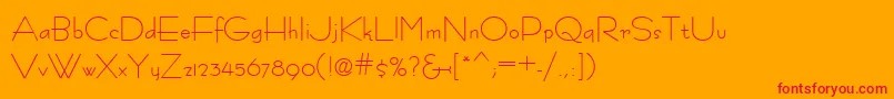 フォントFastracfashion – オレンジの背景に赤い文字
