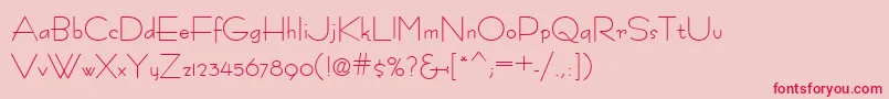 フォントFastracfashion – ピンクの背景に赤い文字
