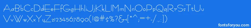 Шрифт Fastracfashion – белые шрифты на синем фоне