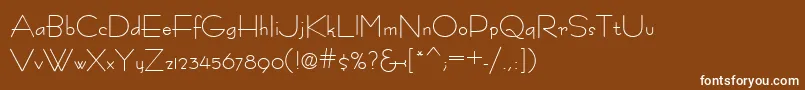 Fastracfashion-fontti – valkoiset fontit ruskealla taustalla