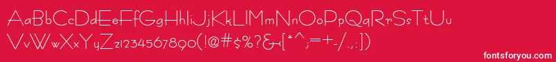 Fastracfashion-Schriftart – Weiße Schriften auf rotem Hintergrund