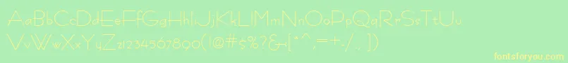 Fastracfashion Font – Yellow Fonts on Green Background