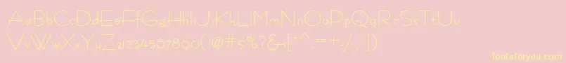 Fastracfashion-fontti – keltaiset fontit vaaleanpunaisella taustalla