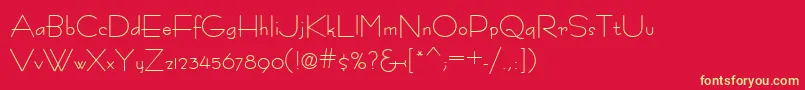 Fastracfashion-Schriftart – Gelbe Schriften auf rotem Hintergrund