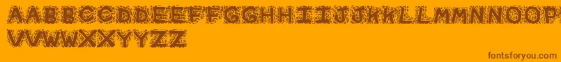 Gravel Font – Brown Fonts on Orange Background