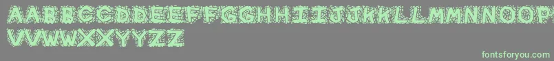 Gravel Font – Green Fonts on Gray Background