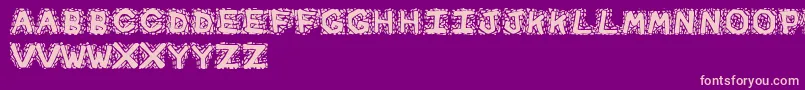 Gravel Font – Pink Fonts on Purple Background