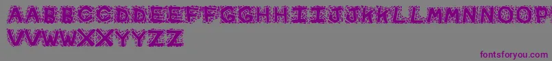 Gravel Font – Purple Fonts on Gray Background