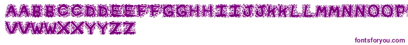 Gravel-Schriftart – Violette Schriften auf weißem Hintergrund