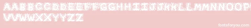 Gravel Font – White Fonts on Pink Background