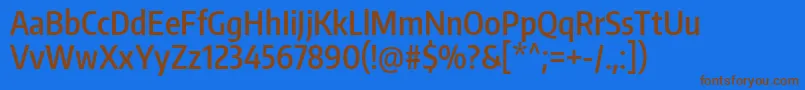 Шрифт EncodesanscompressedSemibold – коричневые шрифты на синем фоне