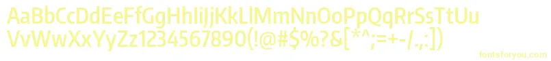 EncodesanscompressedSemibold Font – Yellow Fonts on White Background