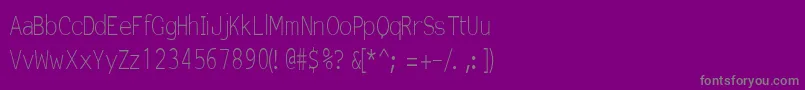 Einzs-Schriftart – Graue Schriften auf violettem Hintergrund