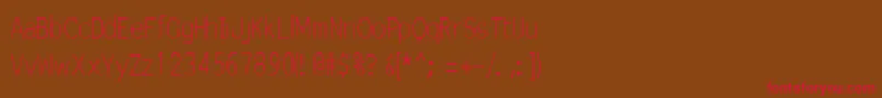 Einzs Font – Red Fonts on Brown Background
