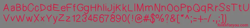 Largefont Font – Red Fonts on Gray Background