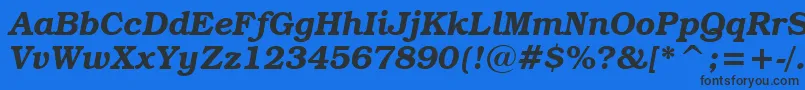 BookmanItcDemiItalicBt Font – Black Fonts on Blue Background